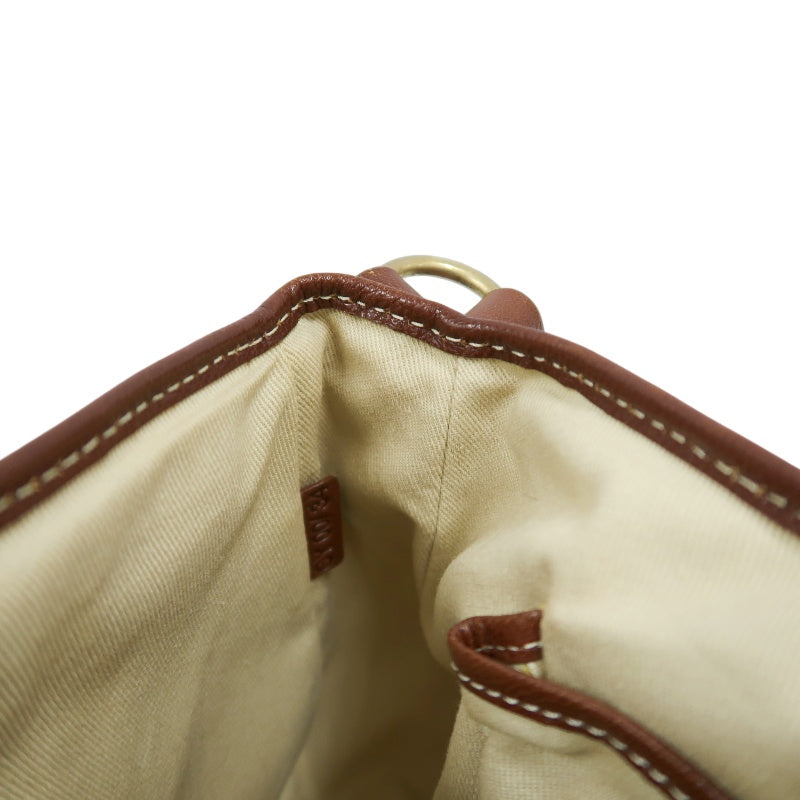 CEINE Shoulder Bag, Canvas, Red/Brown
