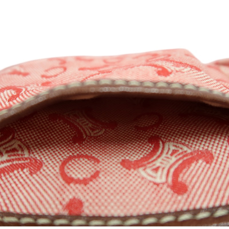 CEINE Shoulder Bag, Canvas, Red/Brown