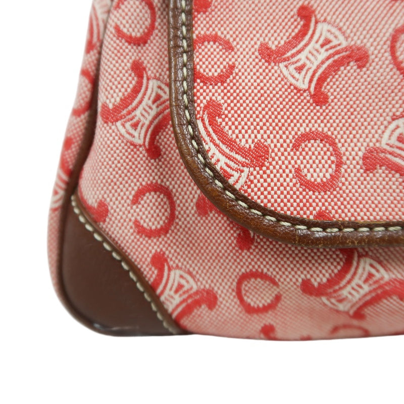 CEINE Shoulder Bag, Canvas, Red/Brown