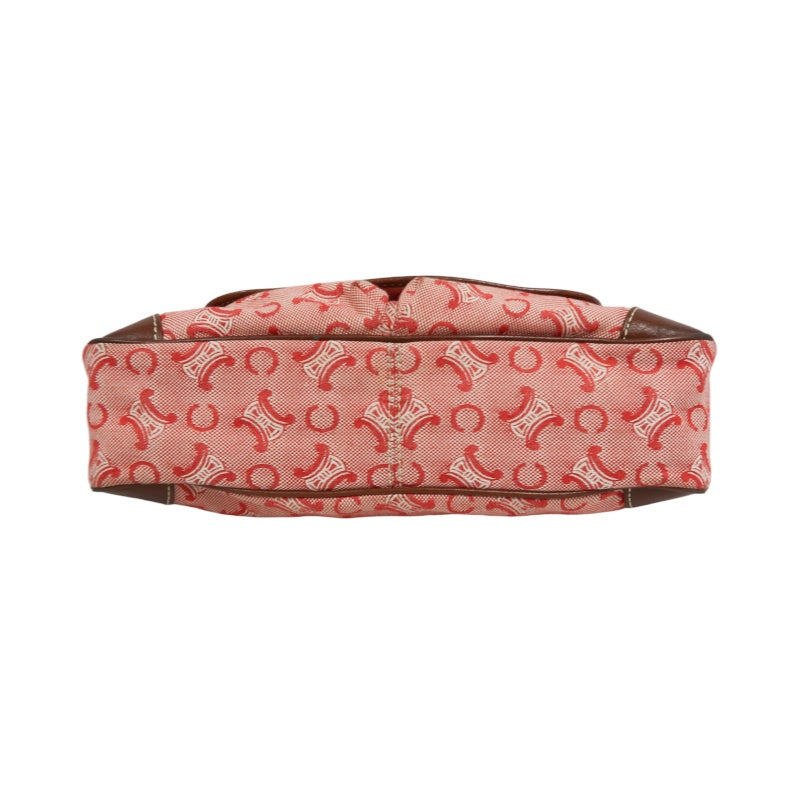 CEINE Shoulder Bag, Canvas, Red/Brown