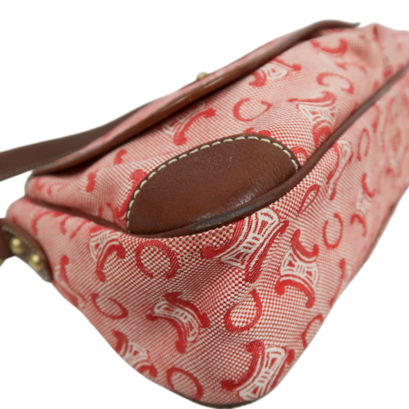 CEINE Shoulder Bag, Canvas, Red/Brown