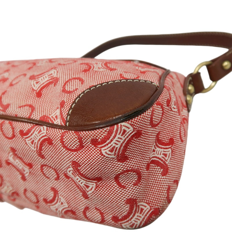 CEINE Shoulder Bag, Canvas, Red/Brown