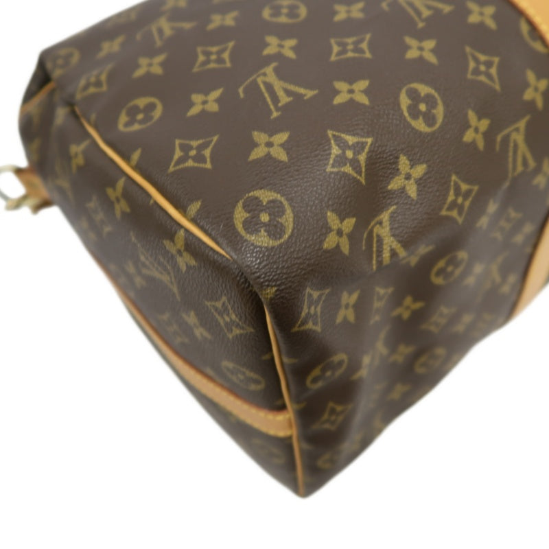 LOUIS VUITTON Monogram Keepall 50 Bandoulière Boston Bag Pvc Brown With Shoulder Strap, Name Tag And Lock