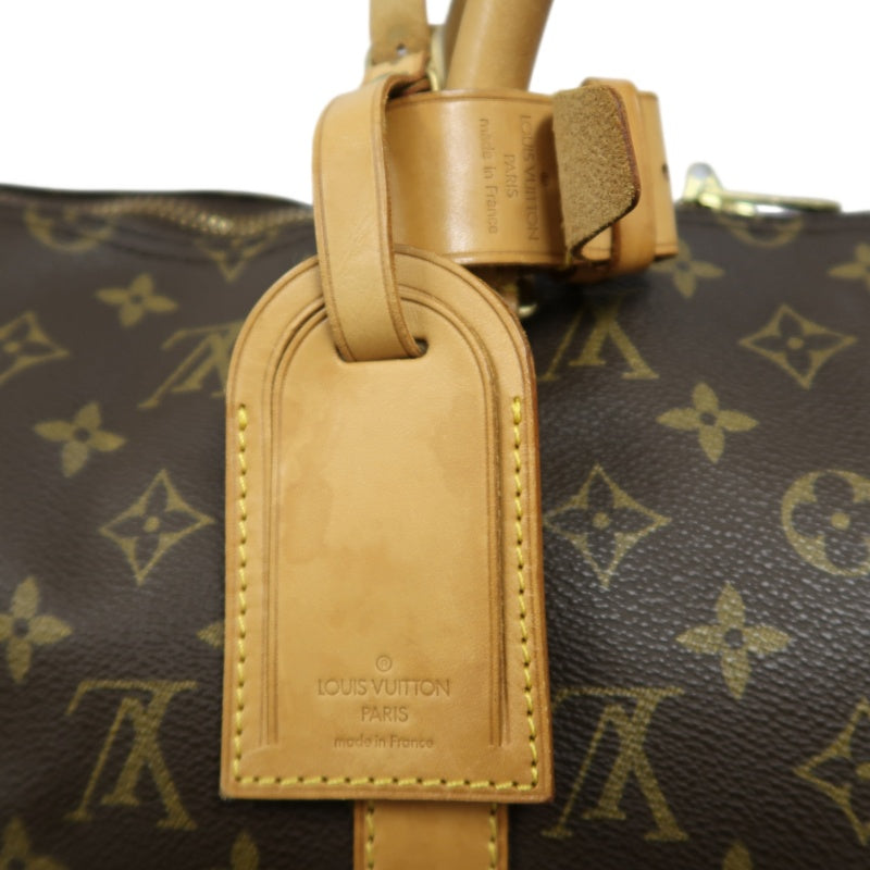 LOUIS VUITTON Monogram Keepall 50 Bandoulière Boston Bag Pvc Brown With Shoulder Strap, Name Tag And Lock