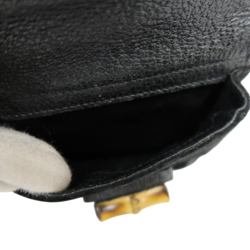 GUCCI Bamboo Backpack, Black Suede