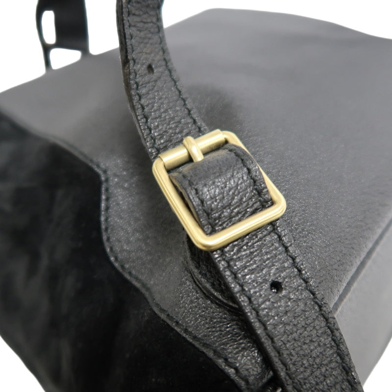 GUCCI Bamboo Backpack, Black Suede