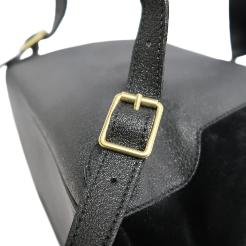 GUCCI Bamboo Backpack, Black Suede