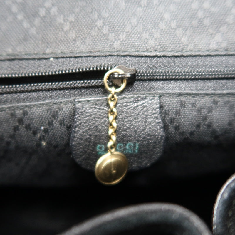 GUCCI Bamboo Backpack, Black Suede