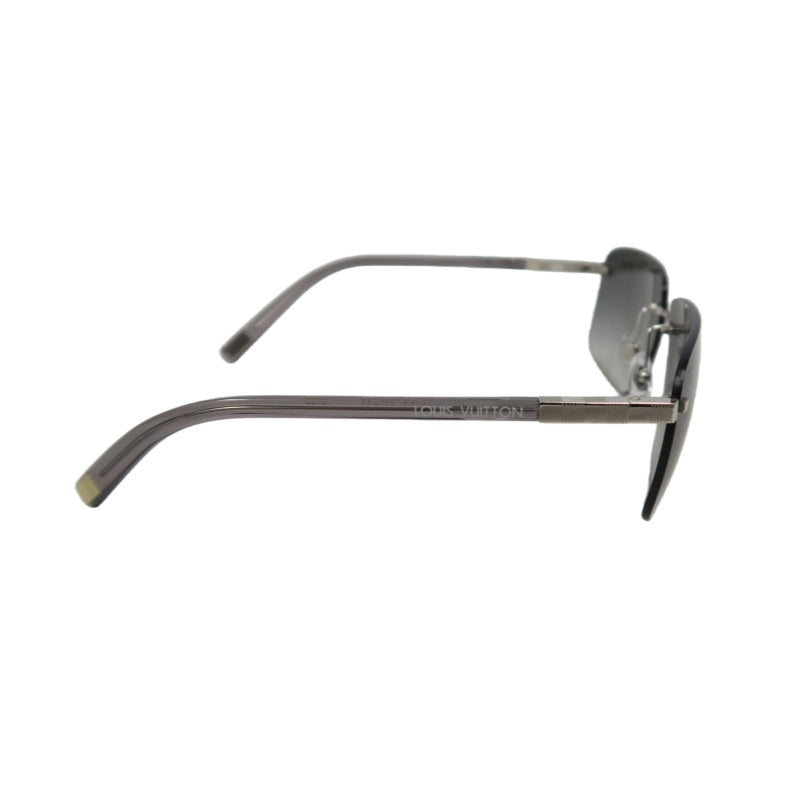 LOUISVUITTON LV Damier Attraction Silver Hardware Gradient Rimless Resin Sunglasses, 、, Comes With Original Dust Bag
