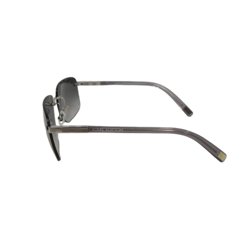 LOUISVUITTON LV Damier Attraction Silver Hardware Gradient Rimless Resin Sunglasses, 、, Comes With Original Dust Bag