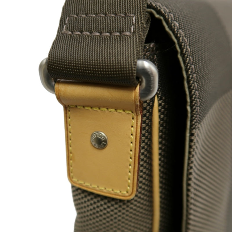 LOUIS VUITTON Damier Jeans Petit Message Shoulder Bag, Damier Jeans Canvas, Vachetta Leather, Damier Jeans Line, Taupe & Brown, LOEWE Gray Canvas Crossbody Bag