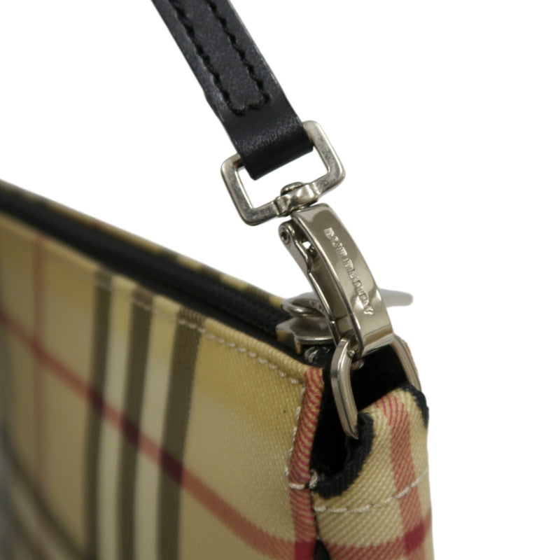 BURBERRY Nova Check Handbag PVC & Leather Beige Shoulder Bag