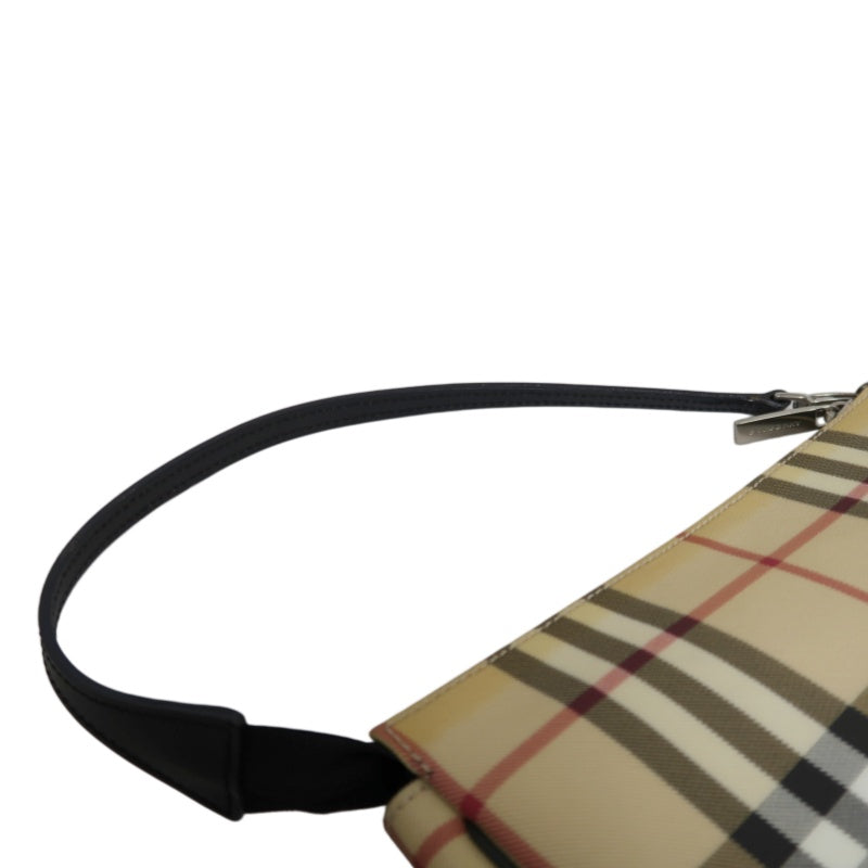 BURBERRY Nova Check Handbag PVC & Leather Beige Shoulder Bag