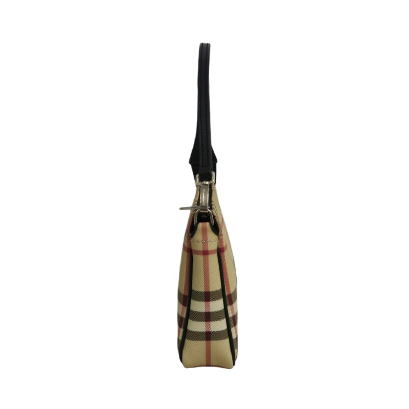 BURBERRY Nova Check Handbag PVC & Leather Beige Shoulder Bag
