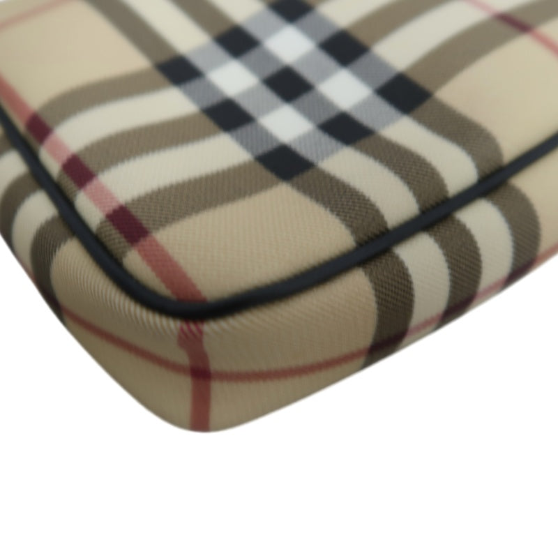 BURBERRY Nova Check Handbag PVC & Leather Beige Shoulder Bag