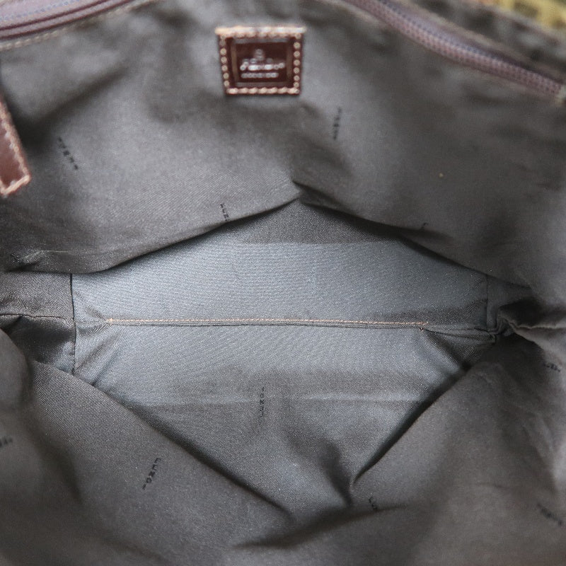FENDI Zucca Canvas Tote Shoulder Bag Brown