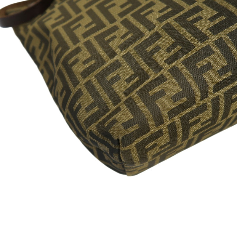 FENDI Zucca Canvas Tote Shoulder Bag Brown