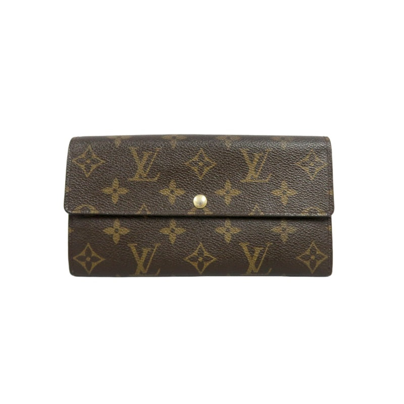 LOUIS VUITTON Monogram Portefeuille Sarah Long Wallet Pvc Brown