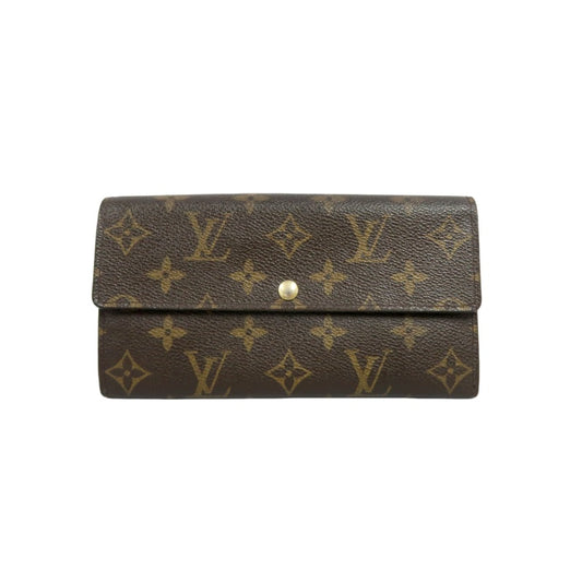 LOUIS VUITTON Monogram Portefeuille Sarah Long Wallet Pvc Brown