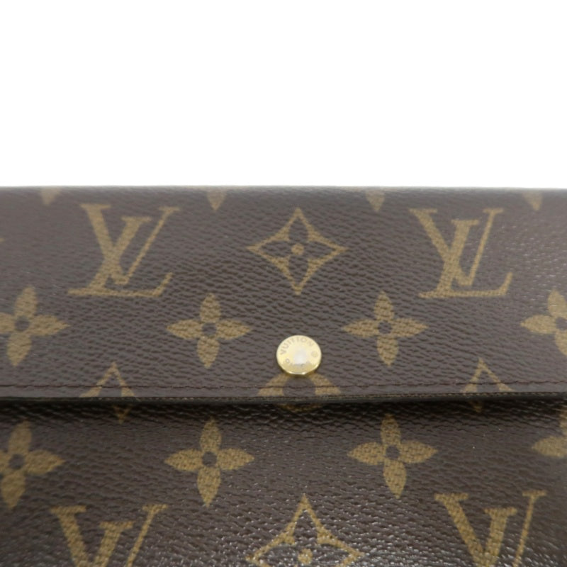 LOUIS VUITTON Monogram Portefeuille Sarah Long Wallet Pvc Brown