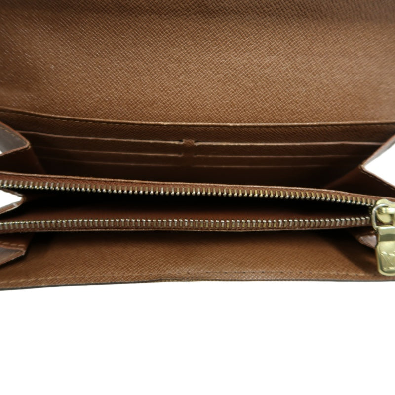 LOUIS VUITTON Monogram Portefeuille Sarah Long Wallet Pvc Brown