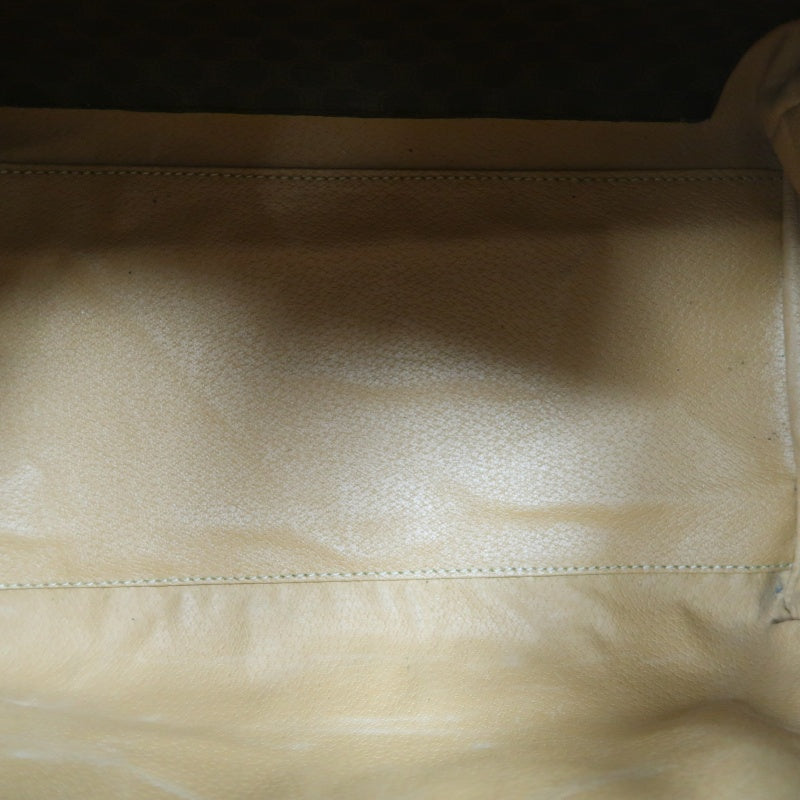 CELINE Macadam Monogram PVC Boston Handbag Brown with Gold Hardware