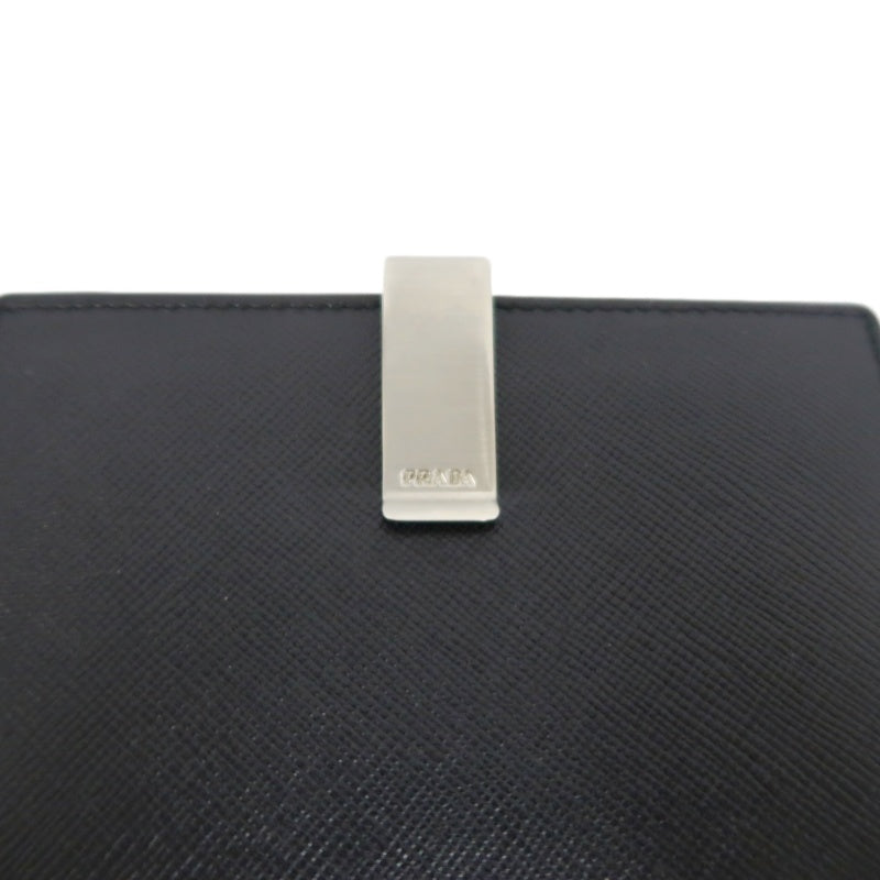 PRADA Wallet, Black, Silver Hardware, With Original Box and Guarantee Card