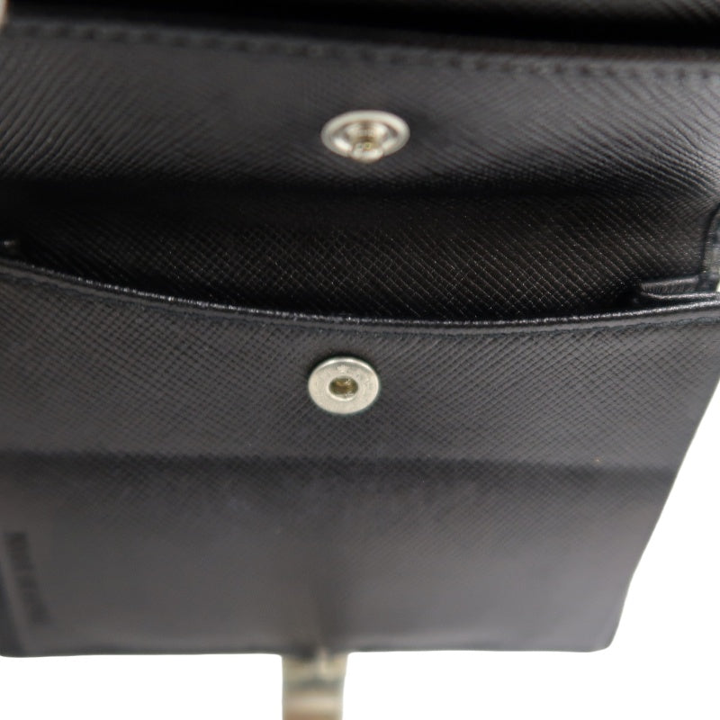 PRADA Wallet, Black, Silver Hardware, With Original Box and Guarantee Card
