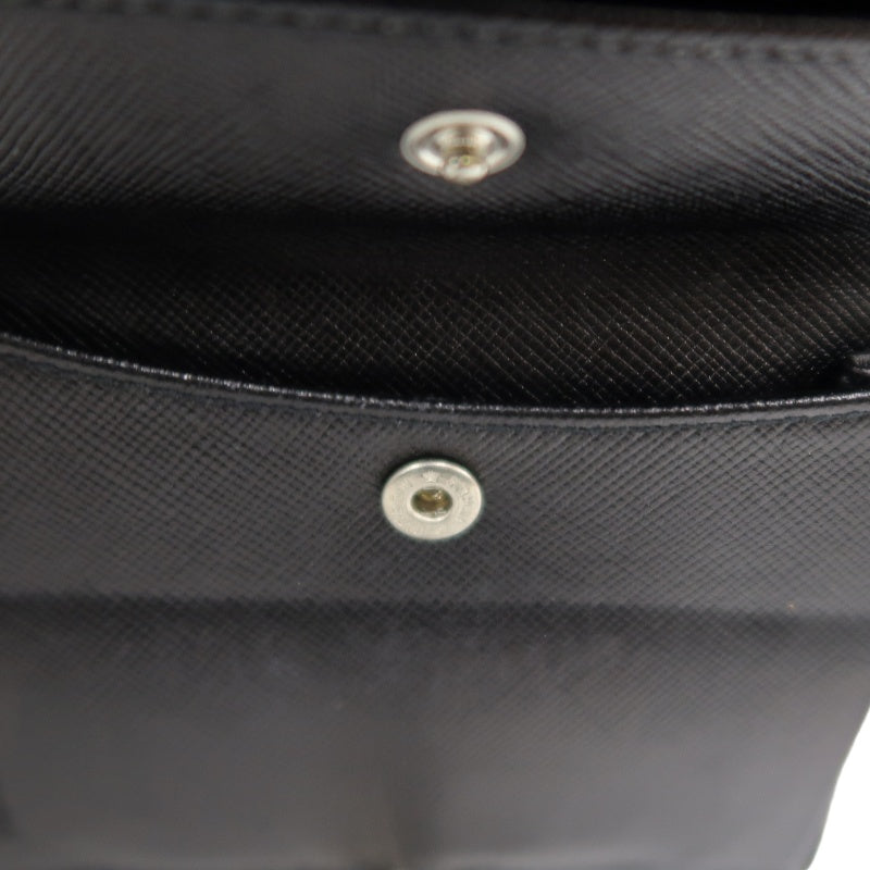 PRADA Wallet, Black, Silver Hardware, With Original Box and Guarantee Card