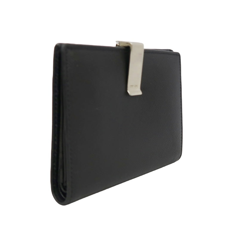 PRADA Wallet, Black, Silver Hardware, With Original Box and Guarantee Card