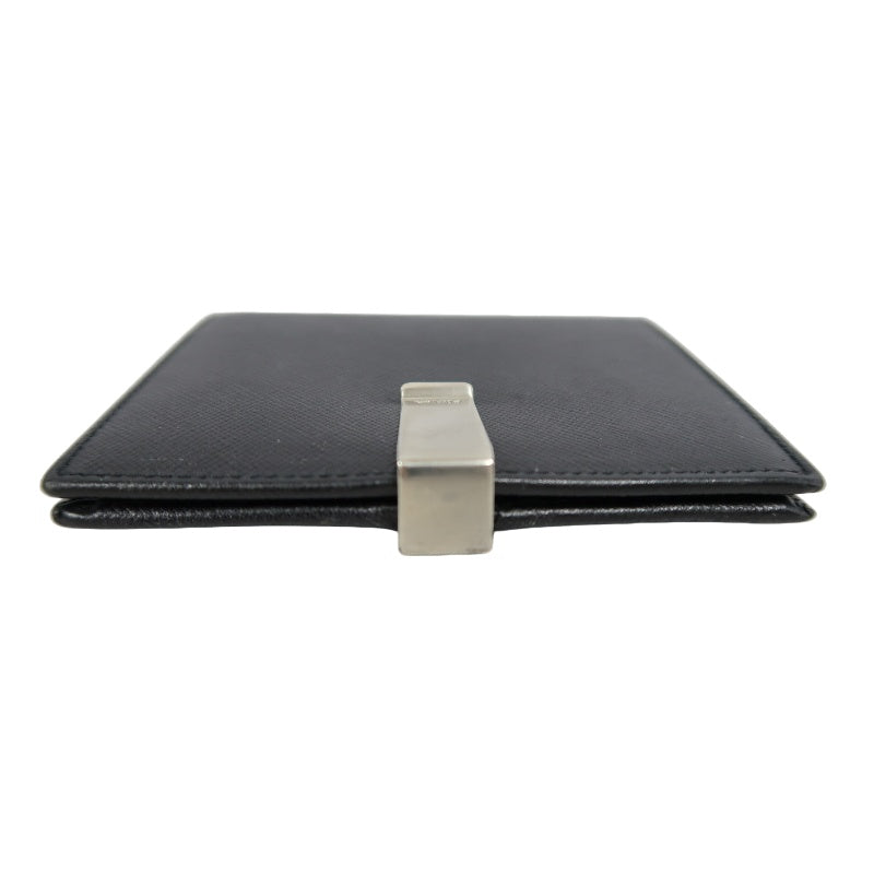PRADA Wallet, Black, Silver Hardware, With Original Box and Guarantee Card