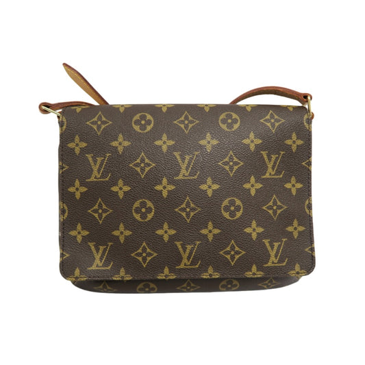 LOUIS VUITTON Monogram Musette Tango Shoulder Bag Pvc Brown