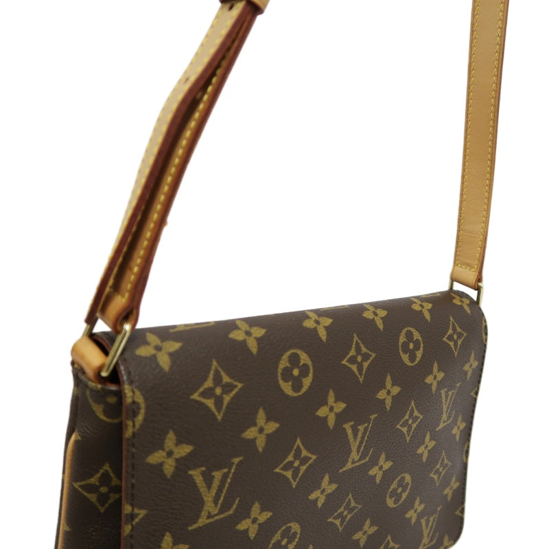 LOUIS VUITTON Monogram Musette Tango Shoulder Bag Pvc Brown