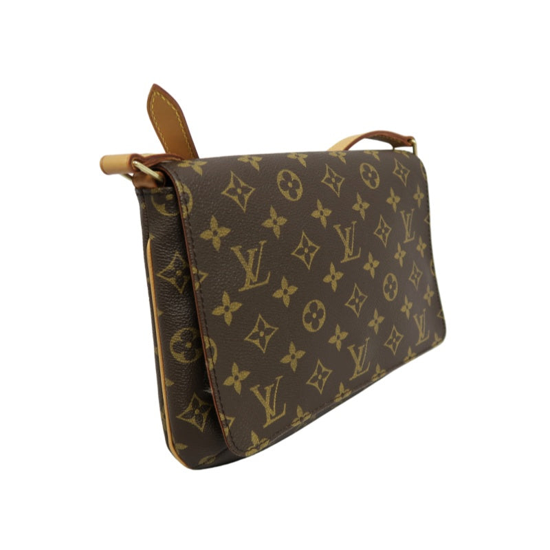 LOUIS VUITTON Monogram Musette Tango Shoulder Bag Pvc Brown