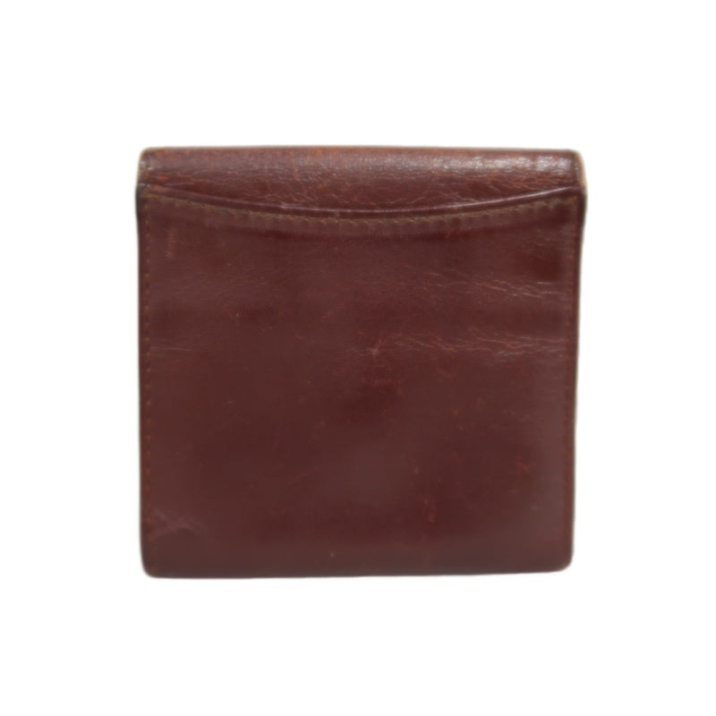 CARTIER Must De Cartier Bifold Wallet Leather Bordeaux Gold Hardware