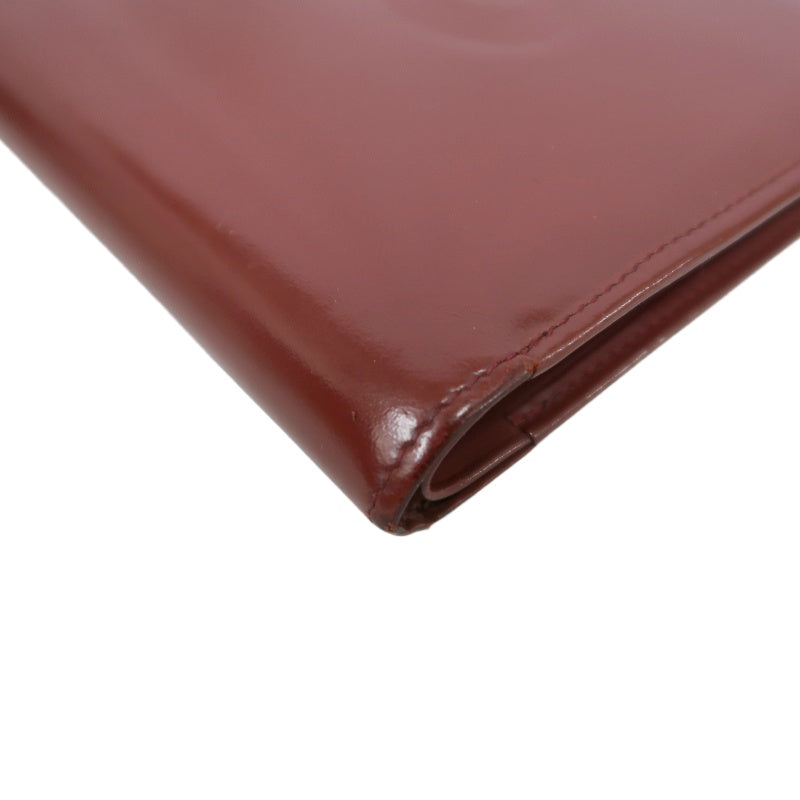 CARTIER Wallet, Bordeaux Red, Gold Hardware