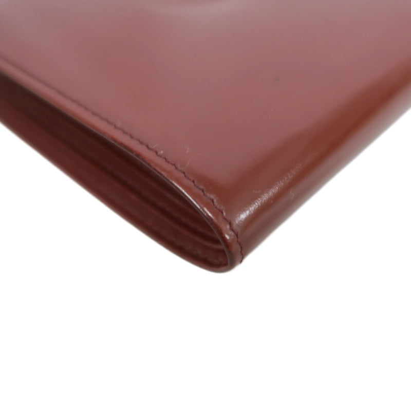 CARTIER Wallet, Bordeaux Red, Gold Hardware