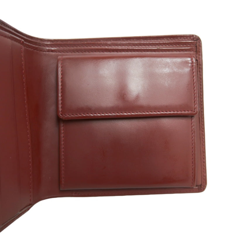 CARTIER Wallet, Bordeaux Red, Gold Hardware