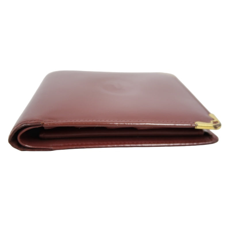 CARTIER Wallet, Bordeaux Red, Gold Hardware