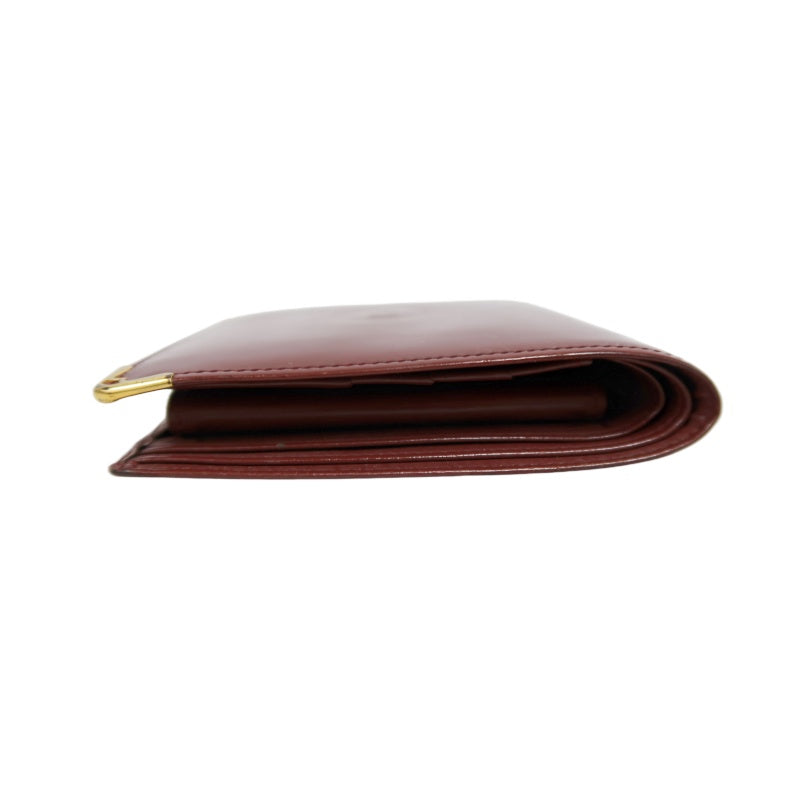 CARTIER Wallet, Bordeaux Red, Gold Hardware
