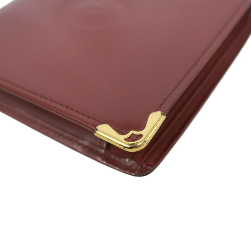 CARTIER Wallet, Bordeaux Red, Gold Hardware