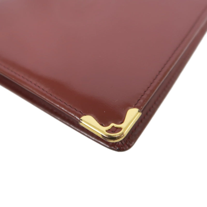 CARTIER Wallet, Bordeaux Red, Gold Hardware