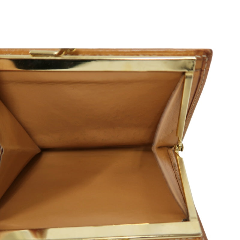 CELINE Macadam Bifold Wallet Canvas Leather Brown