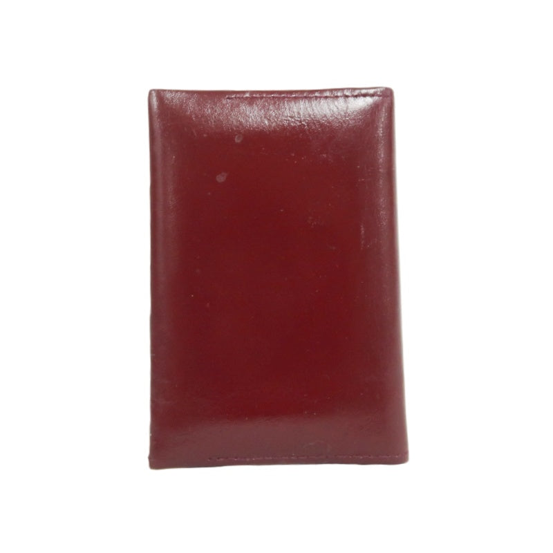 CARTIER Short Wallet, Bordeaux Red, Gold Hardware, PVC