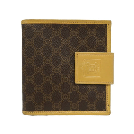 CELINE Macadam Brown Monogram PVC Short Wallet