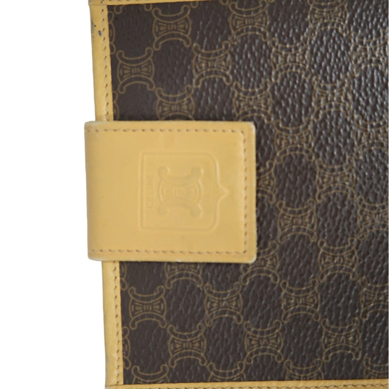 CELINE Macadam Brown Monogram PVC Short Wallet