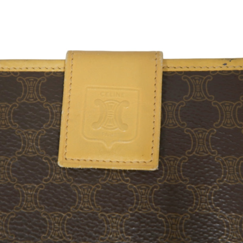 CELINE Macadam Brown Monogram PVC Short Wallet