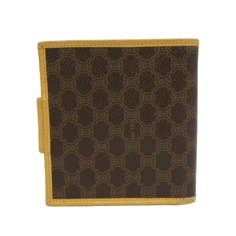 CELINE Macadam Brown Monogram PVC Short Wallet