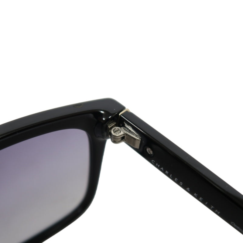CHARLES & KEITH Black Large Square-frame Gradient Lens Sunglasses