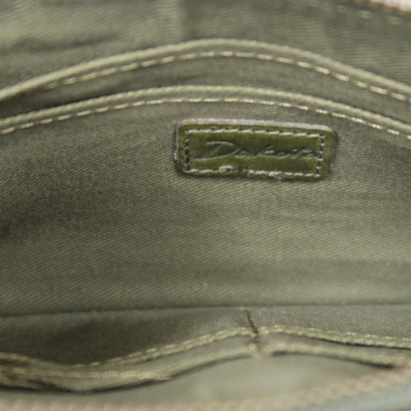 DAKOTA Leather Zip Around Long Wallet Green Gold Zipper Hardware